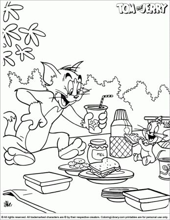 Tom and Jerry coloring pages in the Coloring Library