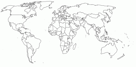 printable coloring pages world map