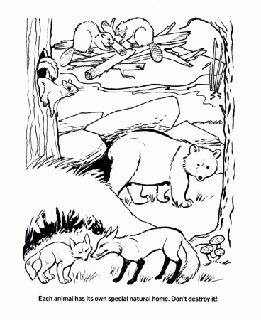 Earth Day Coloring Pages - Protect natural habitats 1 