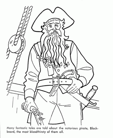 Bluebonkers: Caribbean Pirates of the Sea coloring pages ...