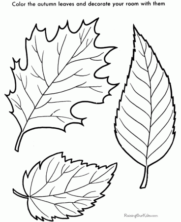 Tree leaf to print and color 003