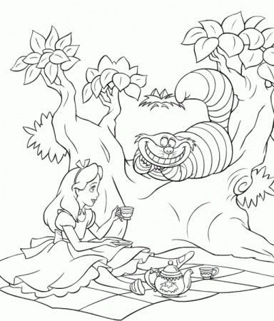Alice In Wonderland Coloring Pages Alice In Wonderland 9th 293615 