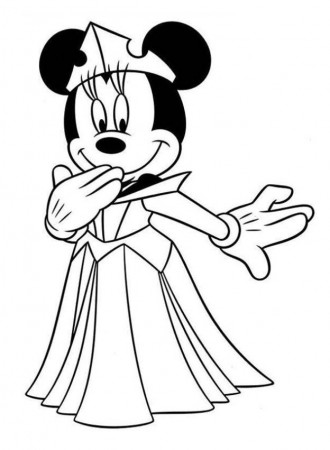 Popular Singer Minnie and Mickey Mouse Coloring Pages - Disney 