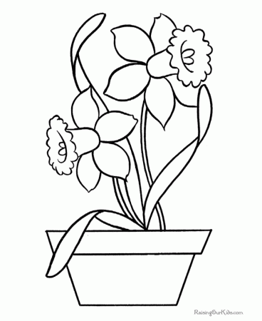 Kid coloring page of a flowers 032