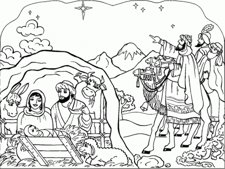 Christmas Nativity Coloring Pages Christmas Nativity Coloring 