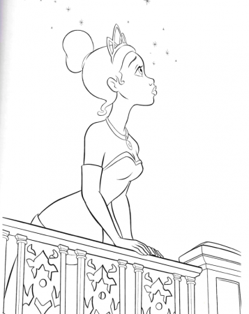 Disney Princesses - tiana colouring pages