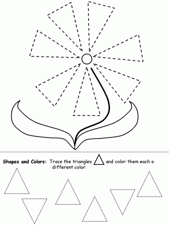 Shape Of Triangle Coloring Pages To Print: Shape Of Triangle 