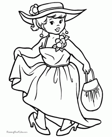 Halloween girl coloring pages - 008