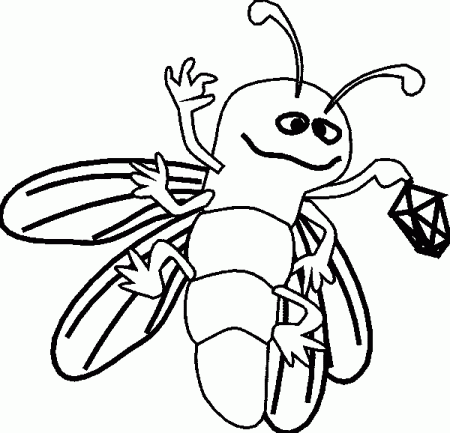 Free firefly coloring page