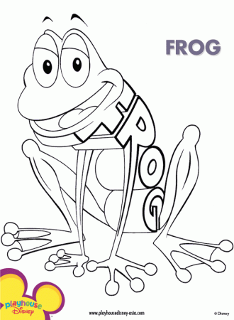 Word World frog coloring page