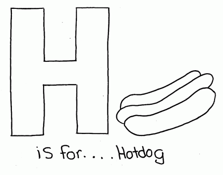 Download Hotdog Alphabet Coloring Page Or Print Hotdog Alphabet 