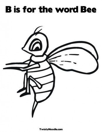 b for bee Colouring Pages (page 2)