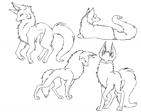 Wolf Howling :outline: by Foggy-