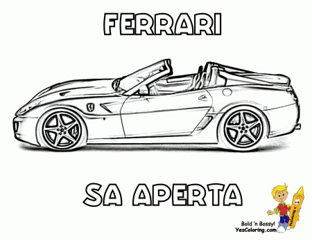 Workhorse Ferrari Coloring Pages | Ferrari | Free| Ferrari Car ...