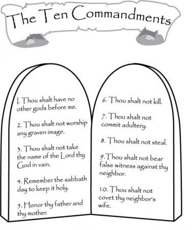 Download Print Moses Receives Ten Commandments Coloring Moses ...