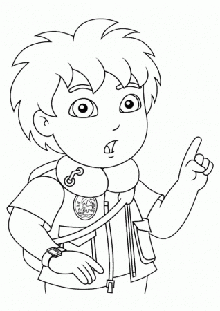 Diego Suddenly Remember Something in Go Diego Go Coloring Page ...