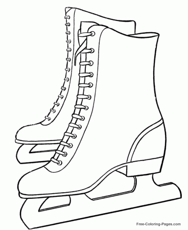 Winter Coloring Pages - Ice Skates 16