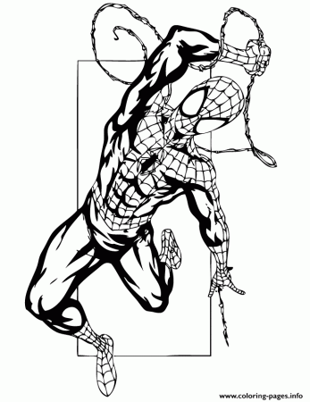 Print spider man web colouring page Coloring pages