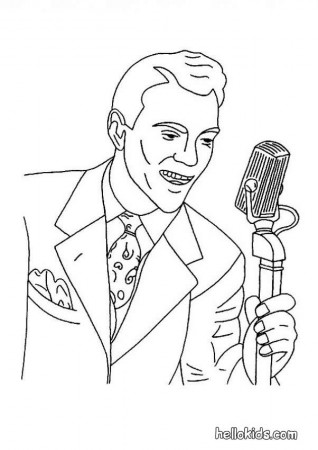 Singer Coloring Pages For Kids Sketch Coloring Page