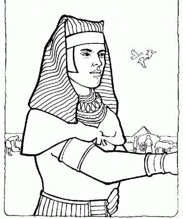 Joseph and Pharaoh Coloring Page, Joseph In Egypt Coloring Page AZ ...