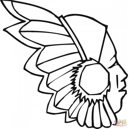 Indian Headdress coloring page | Free Printable Coloring Pages