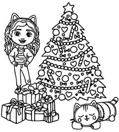Coloring page Gabby's Dollhouse : Gabby's Dollhouse - Christmas 15