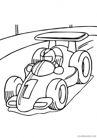 f1 race car coloring pages for kids Coloring4free - Coloring4Free.com