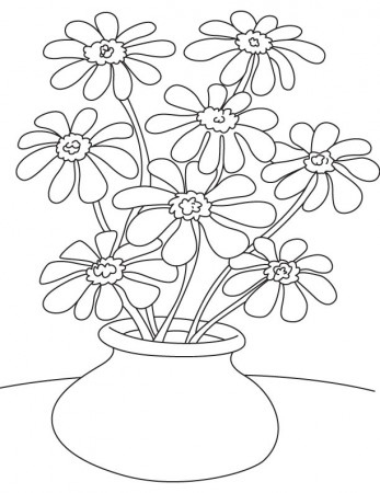 Susan flowers pot coloring page | Download Free Susan flowers pot coloring  page for kids | Best Coloring Pages