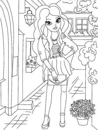 Fashionable Teenager Girl Coloring Page - Free Printable Coloring Pages for  Kids