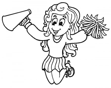 Cheerleading Megaphone Coloring Pages | ColoringMe.com