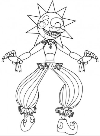 Moondrop Face FNAF Coloring Pages - Coloring Cool - Coloring Home