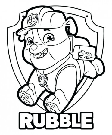 Rubble Paw Patrol coloring pages
