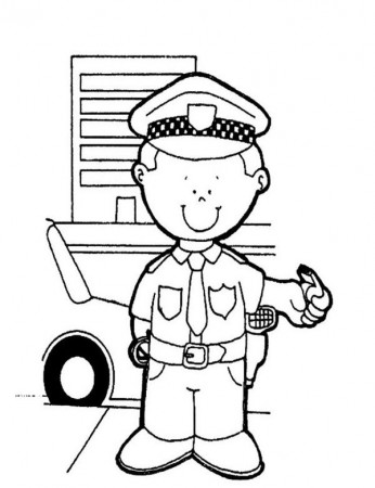 Printable Policeman Coloring Pages PDF - Coloringfolder.com | Coloring pages  for kids, Cars coloring pages, Coloring pages to print