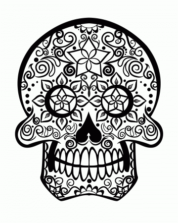 Online Sugar Skull Coloring Page Az Coloring Pages - Widetheme