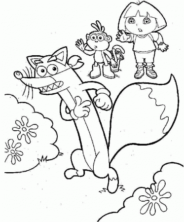Dora The Explorer Swiper Coloring Pages Coloring Pages For Kids ...