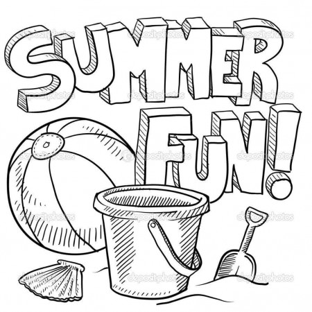 Summer fun Coloring Page - Free Printable Coloring Pages for Kids