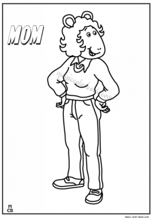 Arthur Coloring Pages mom