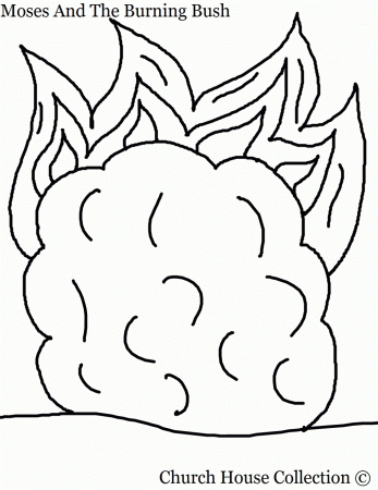 Moses And The Burning Bush Coloring Pages