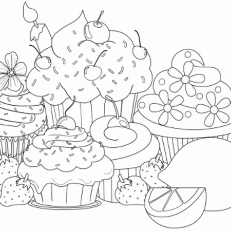 Animal Cupcake Coloring Pages - Coloring Pages For All Ages