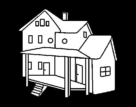 House with porch coloring page - Coloringcrew.com