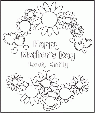 Free Mother's Day Printable Coloring Pages - Personalize it! | Family