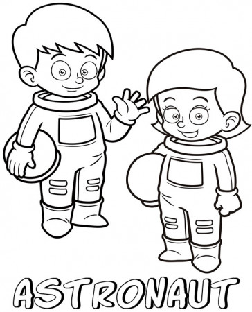 Print astronauts coloring pages for kids