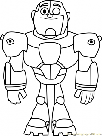 Cyborg Coloring Page - Free Teen Titans Go! Coloring Pages :  ColoringPages101.com