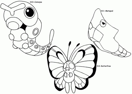 Collection of Caterpie Coloring Pages to Download - Free Pokemon Coloring  Pages