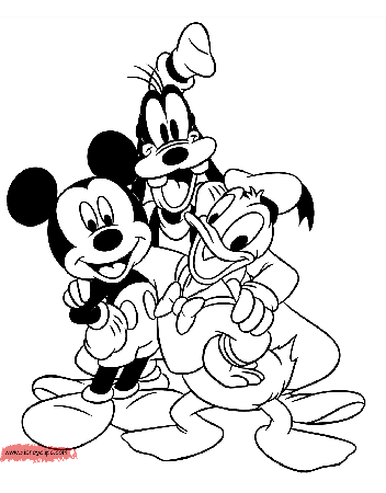 Mickey Mouse & Friends Coloring Pages (6) | Disneyclips.com