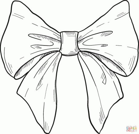 Bow coloring page | Free Printable Coloring Pages