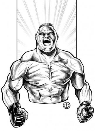 Brock Lesnar by CyclöpHead; wrestling; WWE; illustration | Cool drawings,  Guy drawing, Male sketch