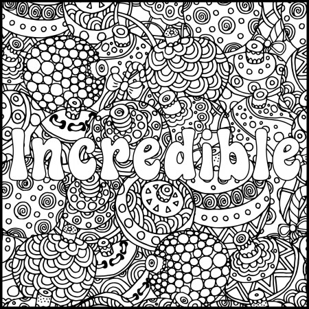Positive Word Coloring Page Incredible Positive Adult | Coloring ...