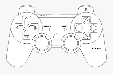 Nintendo, Video Game, Joystick, Game Controller - Game Controller Coloring  Page , Free Transparent Clipart - ClipartKey