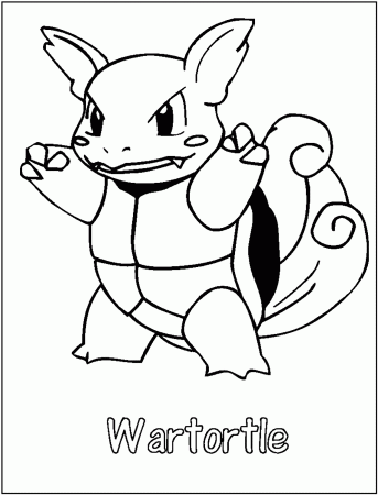 Wartortle Coloring Pages to Print - Free Pokemon Coloring Pages